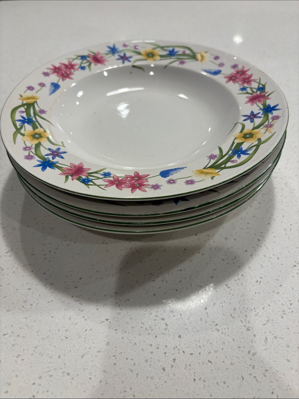 Set of 4 Vintage Farberware Country Garden Salad Plates 7.5" Stoneware Style 011